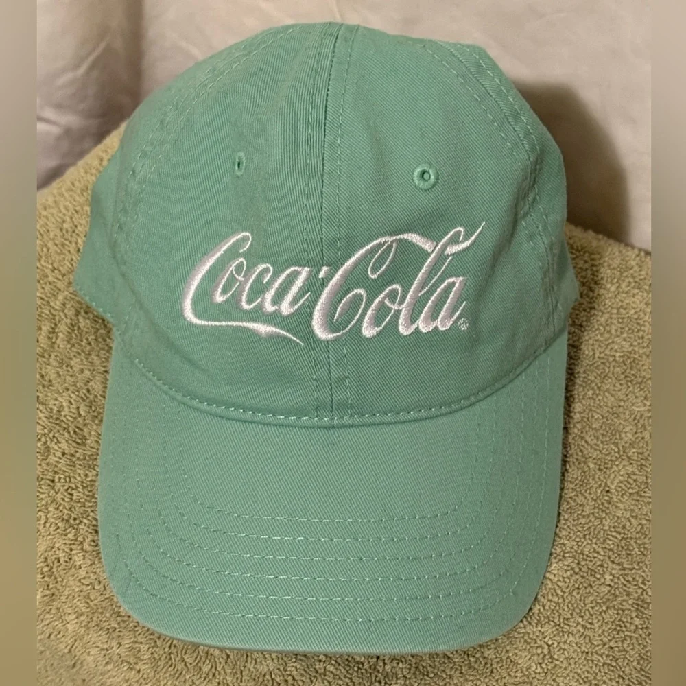 Coca Cola Adjustable Seafoam Green Baseball Cap Unisex NWT